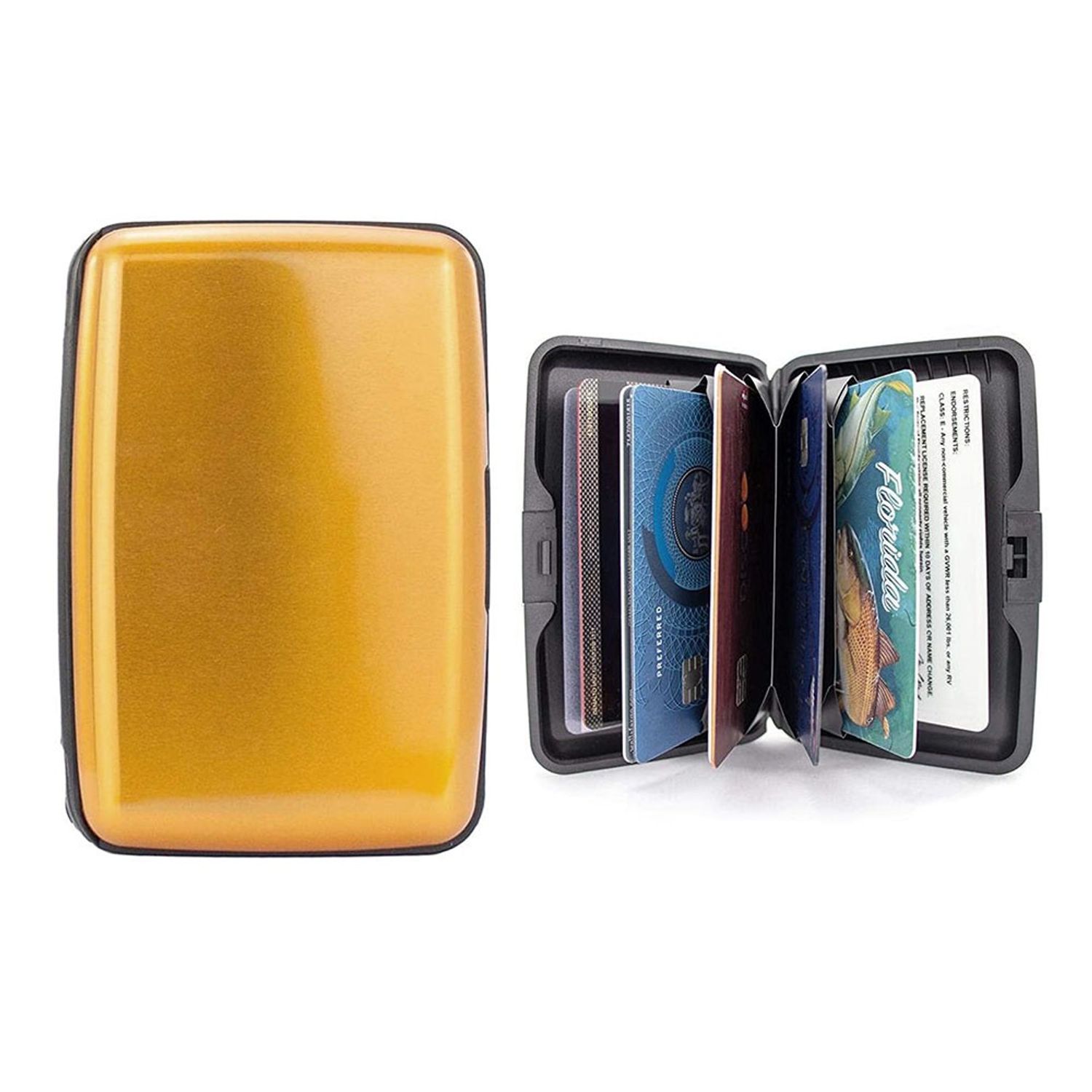 Portofel securizat SIKS® cu baterie externa, sistem anti furt, auriu fotografia produsului View 5 L