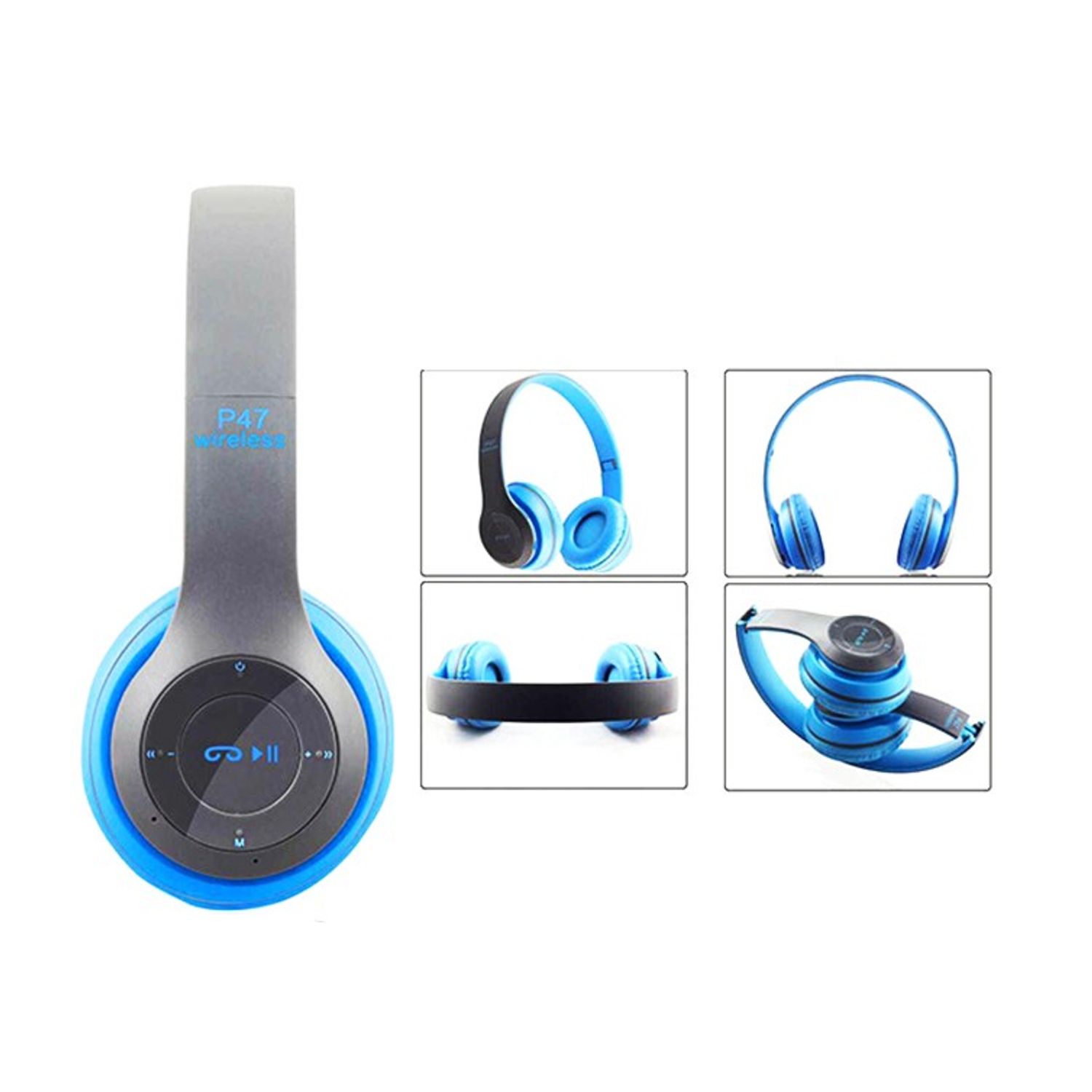 Casti audio wireless SIKS&reg;, P47 Bluetooth 50, Albastru fotografia produsului View 2 L