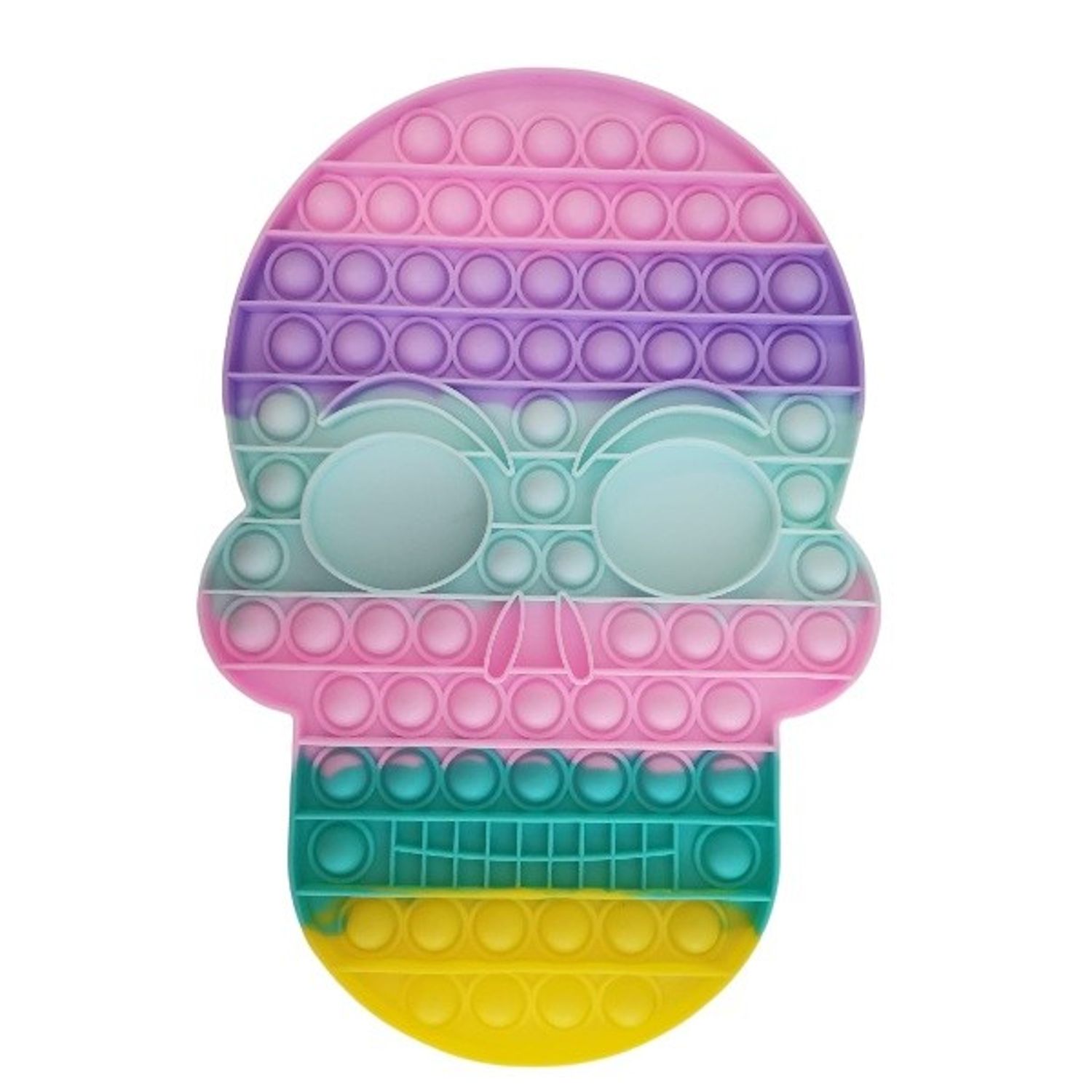 Jucarie antistres SIKS&reg;, pop it forma craniu,pastel, 30 cm fotografia produsului