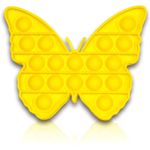 Jucarie senzoriala SIKS&reg; cu bule de silicon, antistres, forma fluture, galben fotografia produsului View 2 S