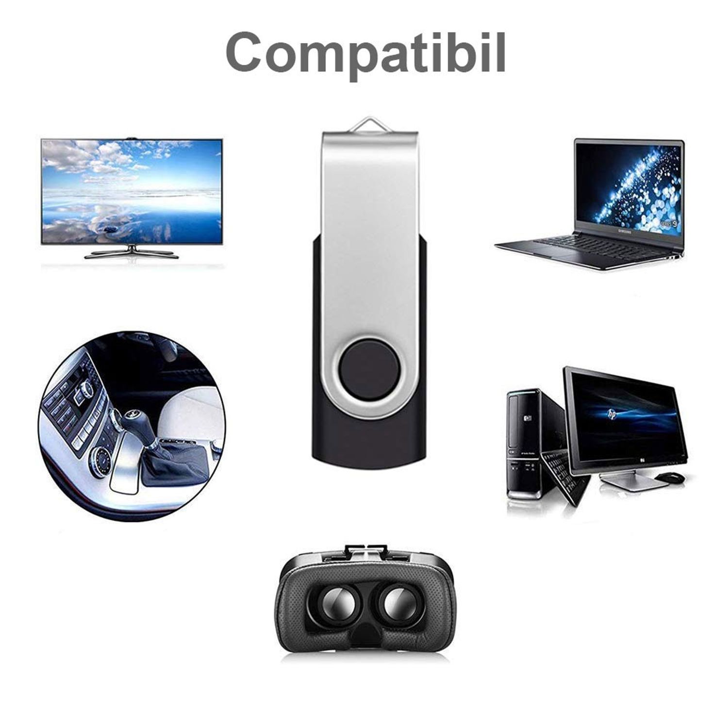Memorie externa stick de mare viteza SIKS, 2GB, Negru fotografia produsului View 3 L