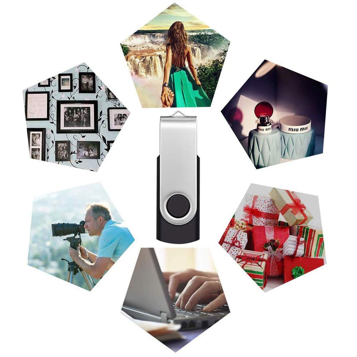 Memorie externa stick de mare viteza SIKS, 8GB, Negru fotografia produsului View 4 L
