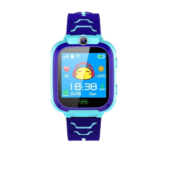 Smartwatch SIKS® Pentru Copii, Ecran Touch, GPS, Alarma, Albastru