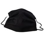 Masca SIKS&reg; de protectie din material textil, pliuri, pentru copii, model negru simplu fotografia produsului View 3 S