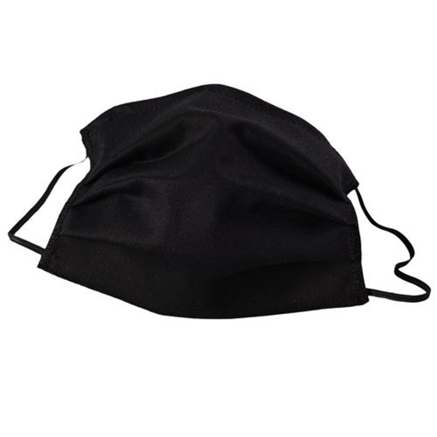 Masca SIKS&reg; de protectie din material textil, pliuri, pentru copii, model negru simplu fotografia produsului View 3 L