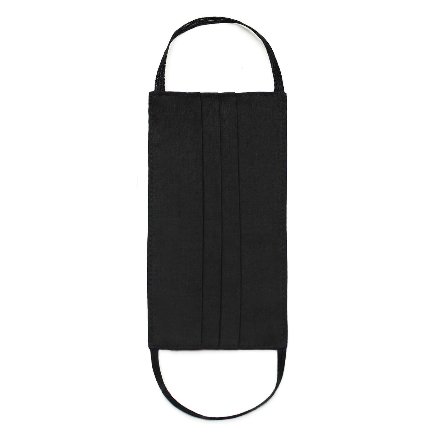 Masca SIKS&reg; de protectie din material textil, pliuri, pentru copii, model negru simplu fotografia produsului View 2 L