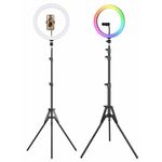 Lampa LED RGB inel selfie cu stativ, Gonga fotografia produsului View 3 S