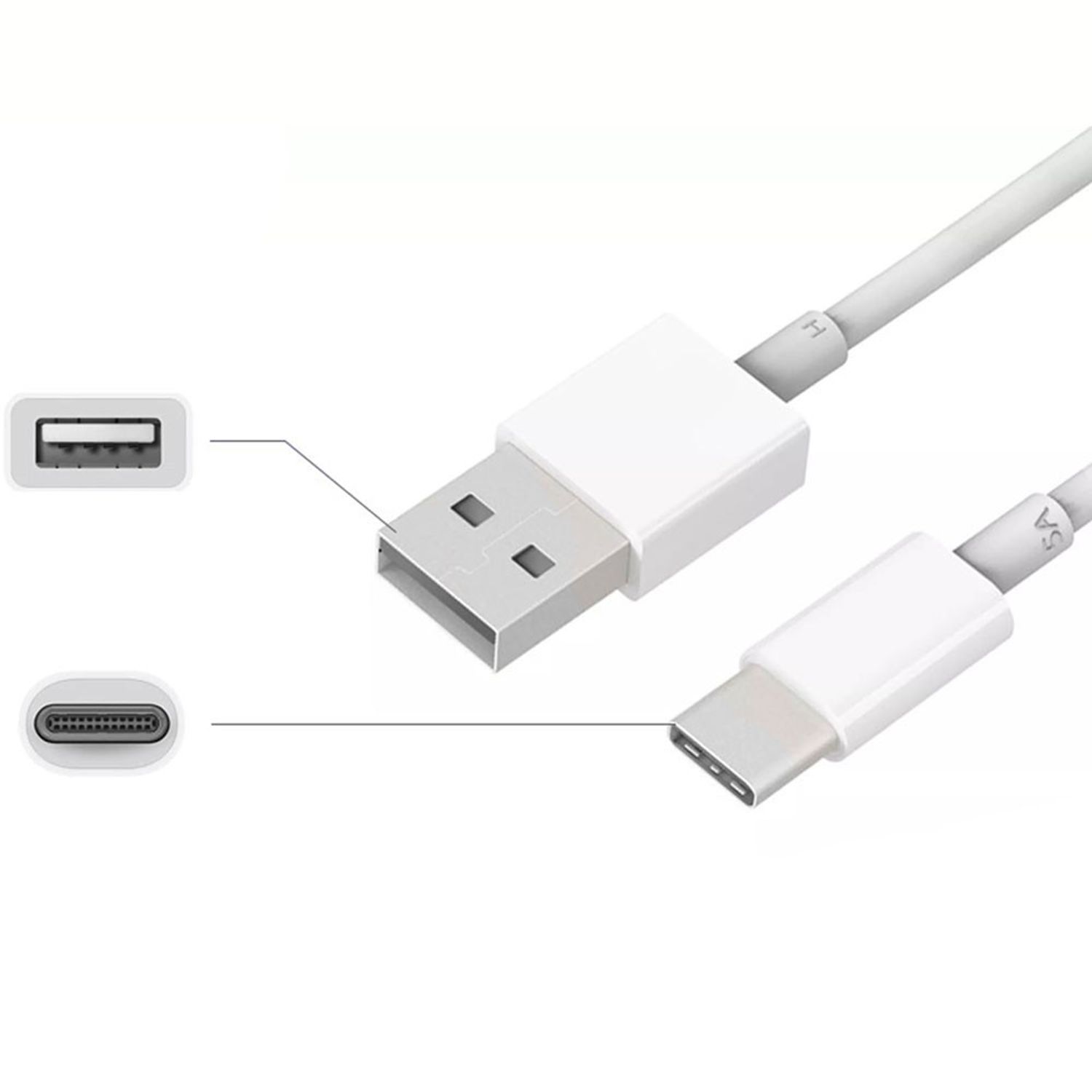 Cablu de date SIKS&reg; USB Type-C, 5A, 1m, alb fotografia produsului View 4 L