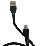 Cablu date SIKS&reg; pentru telefon/tableta, 1000mm, incarcator, micro usb, cablu soft, negru fotografia produsului View 5 S