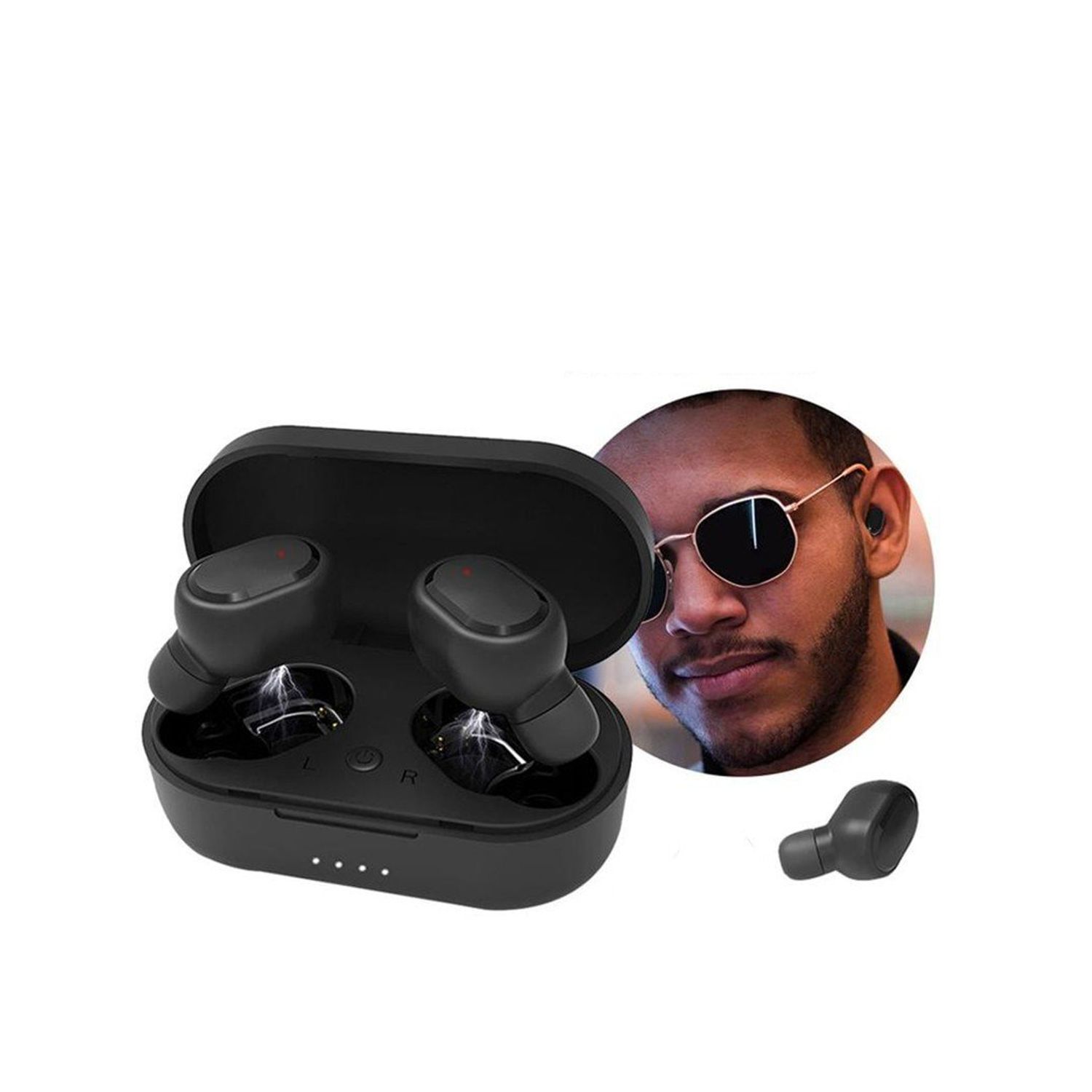 Casti bluetooth SIKS&reg; TWSM1, negru, 51 fotografia produsului View 3 L