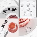 Microfon karaoke SIKS&reg; profesional cu boxa inclusa, SD Card, USB, AUX, Rose Gold fotografia produsului View 5 S