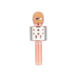 Microfon karaoke SIKS&reg; profesional cu boxa inclusa, SD Card, USB, AUX, Rose Gold fotografia produsului