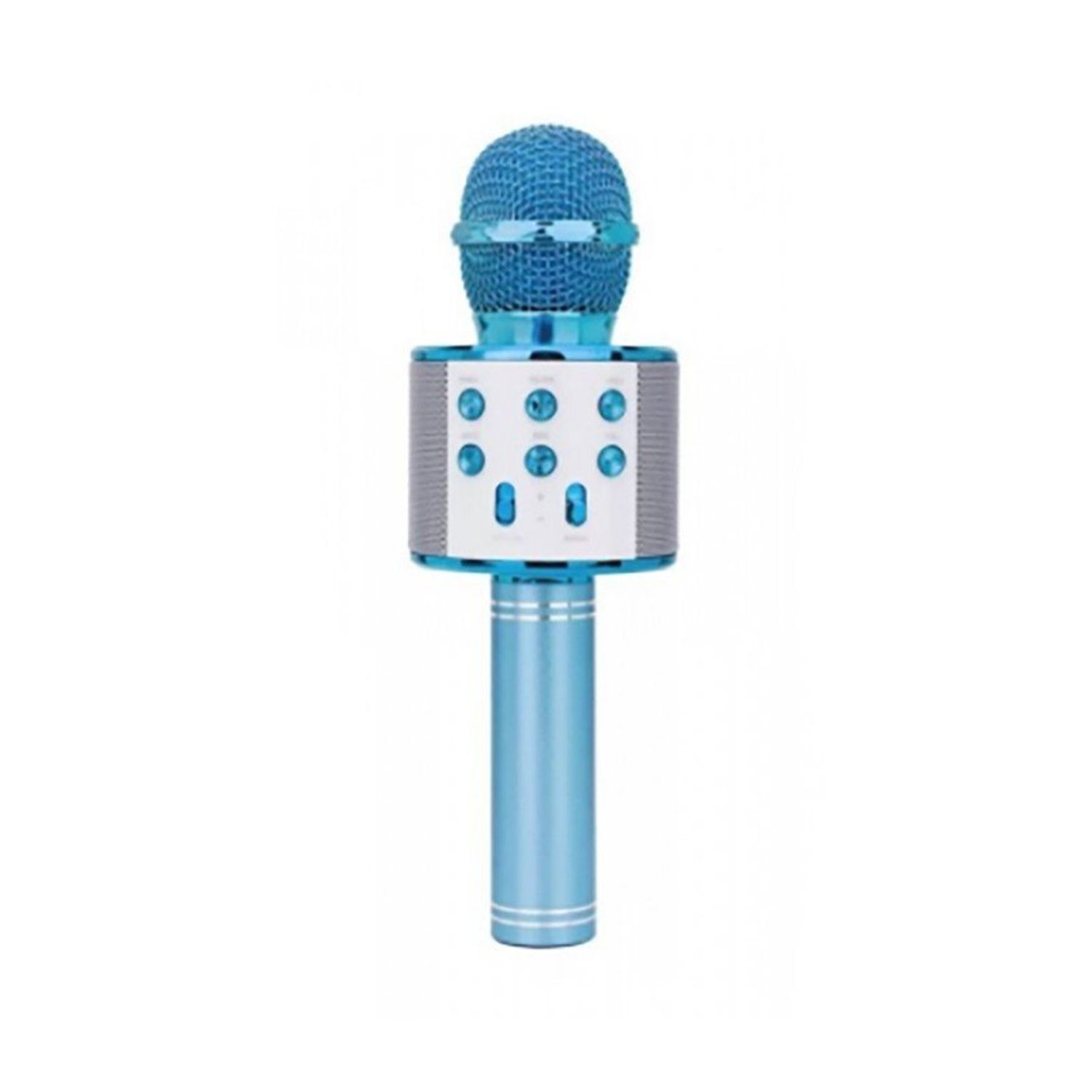 Microfon karaoke SIKS&reg; profesional cu boxa inclusa, SD Card, USB, AUX, Albastru fotografia produsului