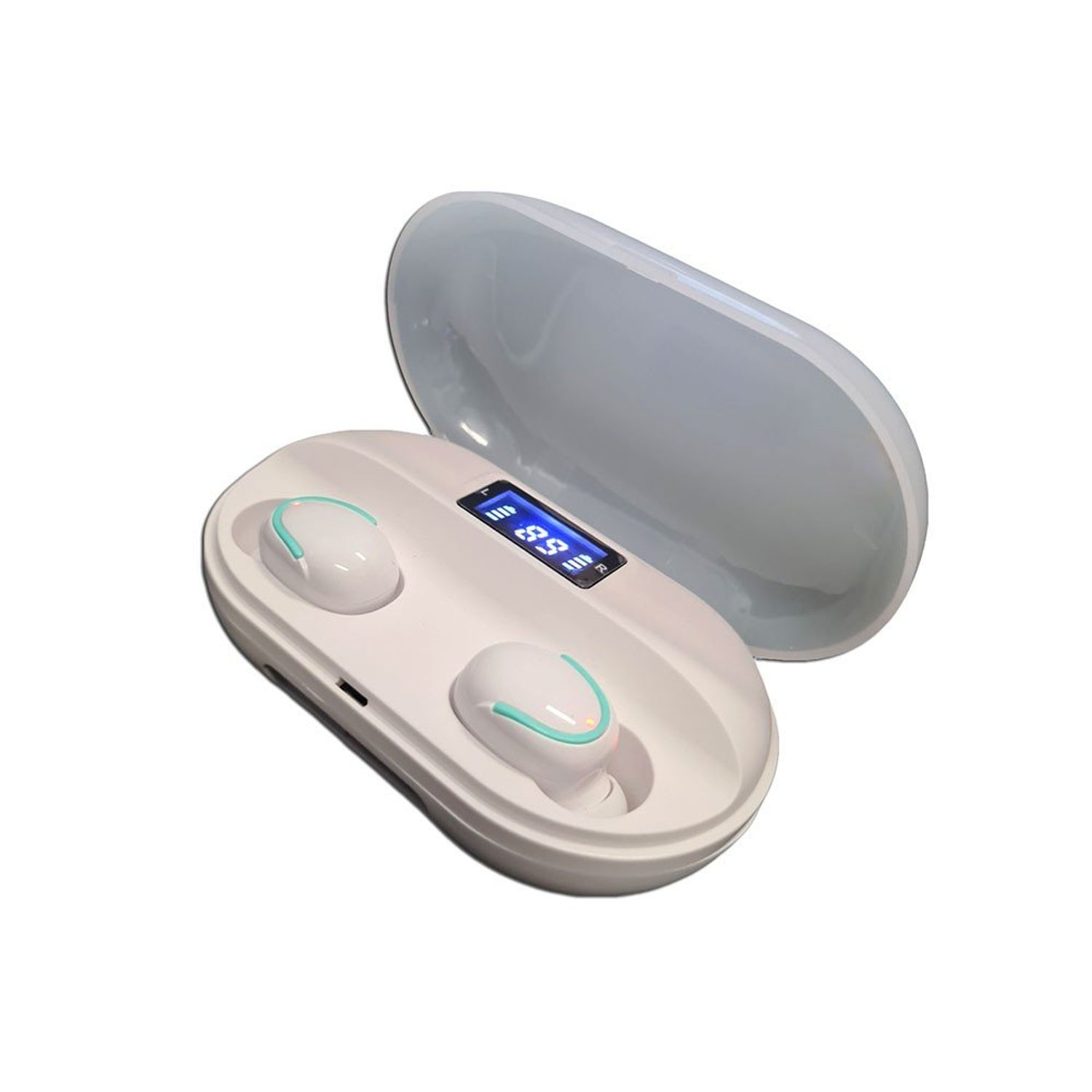 Casti tws wireless SIKS&reg;, afisaj led, sunet HD, albe, bluetooth fotografia produsului View 3 L