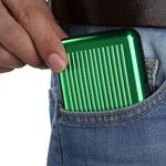 Portofel securizat SIKS® cu baterie externa, sistem anti furt, verde fotografia produsului View 3 S