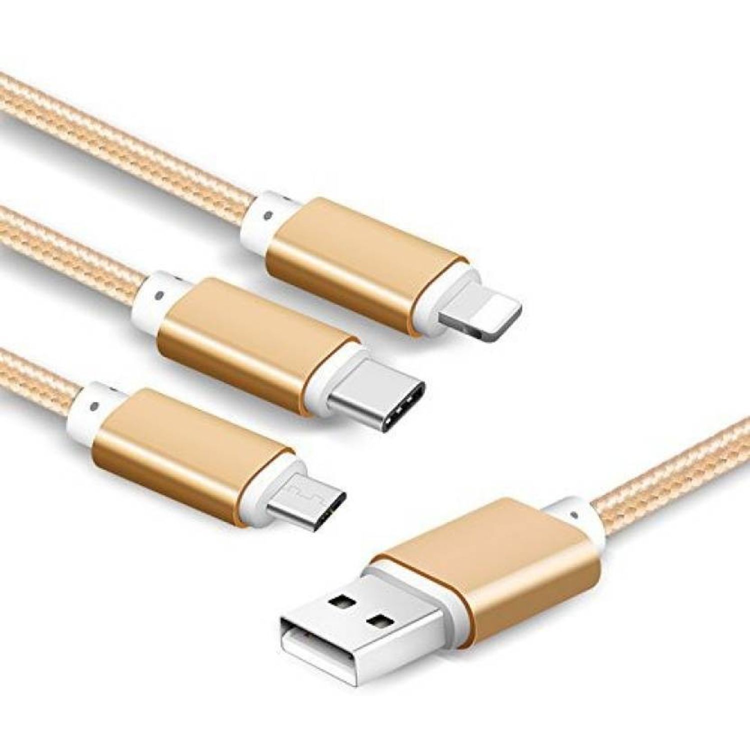 Incarcator pentru telefon SIKS&reg; cu 3 capete, micro, iOS, tip C, 12m, (5949319068200) fotografia produsului