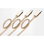 Incarcator pentru telefon SIKS&reg; cu 3 capete, micro, iOS, tip C, 12m, (5949319068200) fotografia produsului View 2 S