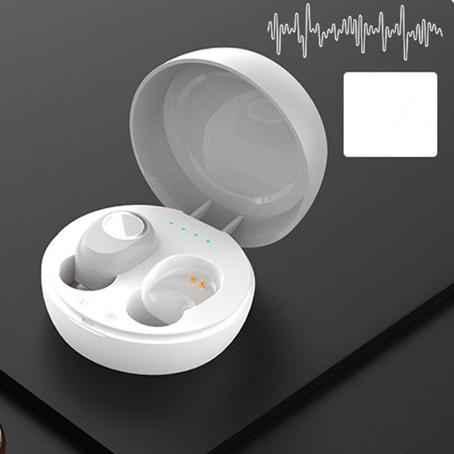 Casti SIKS&reg; LB-10 Touch Control TWS, Bluetooth, Wireless, Stereo, Handsfree, 350 mAh, Alb fotografia produsului View 3 L