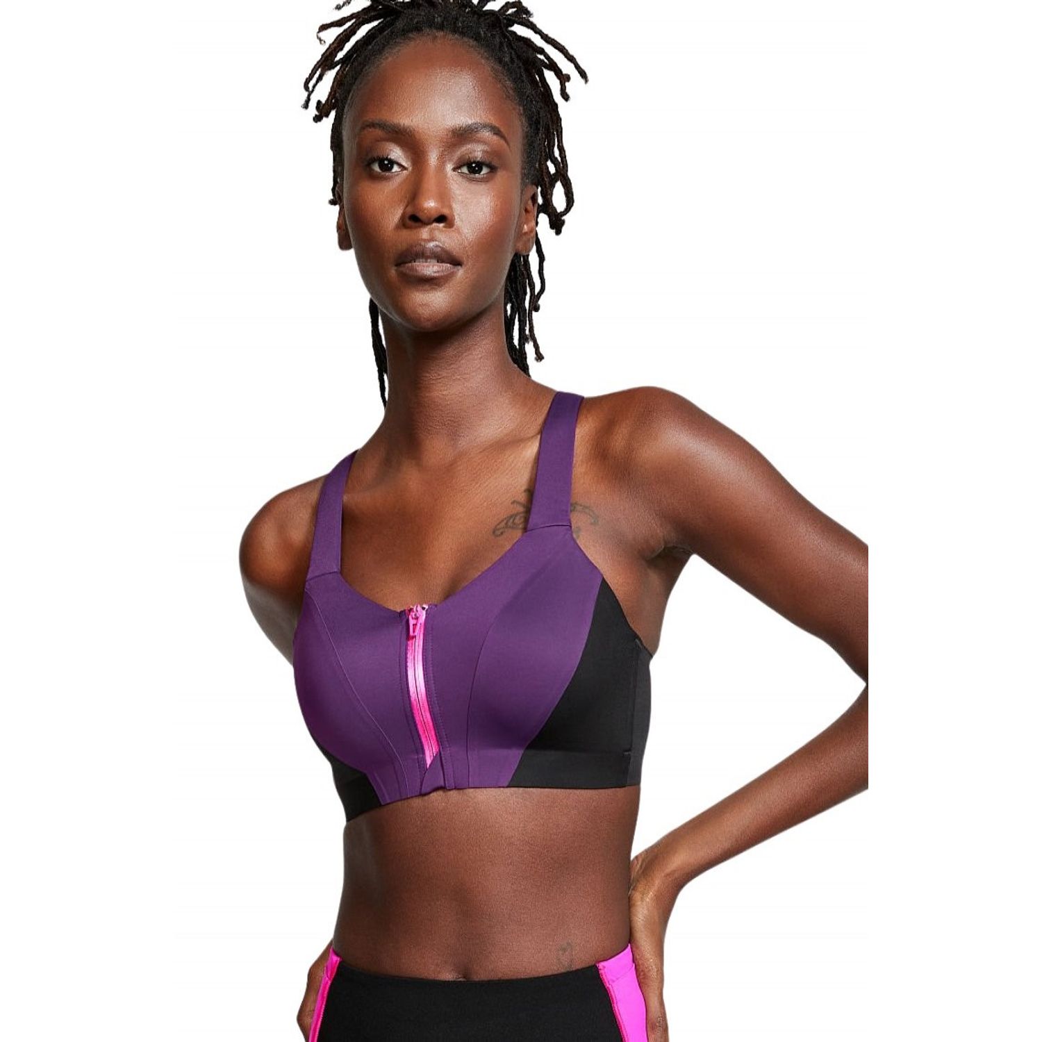 Bustiera sport dama, Victoria's Secret, Knockout Maximum Support Front-Close Sport, MultiMov, 32D, 70D fotografia produsului