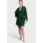 Halat dama Victoria's Secret, Modal Lace-Trim Robe, Verde, XS/S INTL fotografia produsului View 3 S