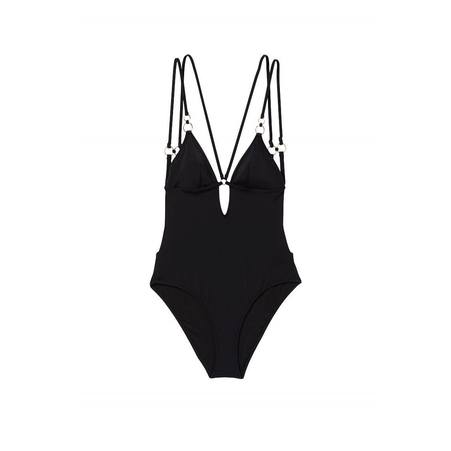 Costum de baie intreg Victoria's Secret, Rings Strappy One-Piece, Negru, S INTL fotografia produsului View 3 L