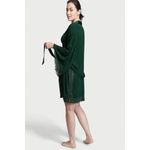 Halat dama Victoria's Secret, Modal Lace-Trim Robe, Verde, XS/S INTL fotografia produsului View 2 S