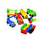 Set constructie cuburi mari, cu vehicule, 103 piese, Educational Blocks fotografia produsului