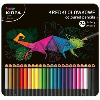 Set 24 Creioane Triunghiulare Frumoase Pentru Copii, Kidea, Multicolore