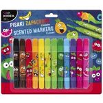 Set de 12 carioci parfumate cu 2 capete, Kidea, multicolore fotografia produsului
