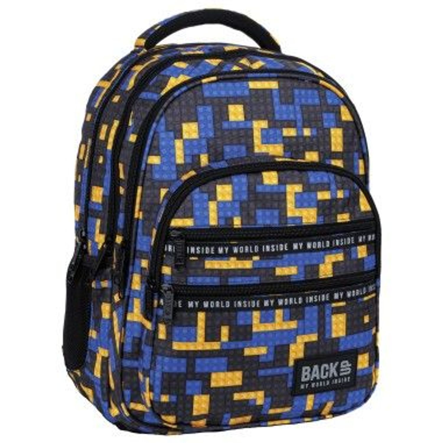 Ghiozdan ergonomic de scoala pentru copii, Derform BackUP, 4 Compartimente, multicolor cu modele fotografia produsului