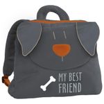 Rucsac gri, de gradinita, pentru copii, Derform, in forma de catelus fotografia produsului