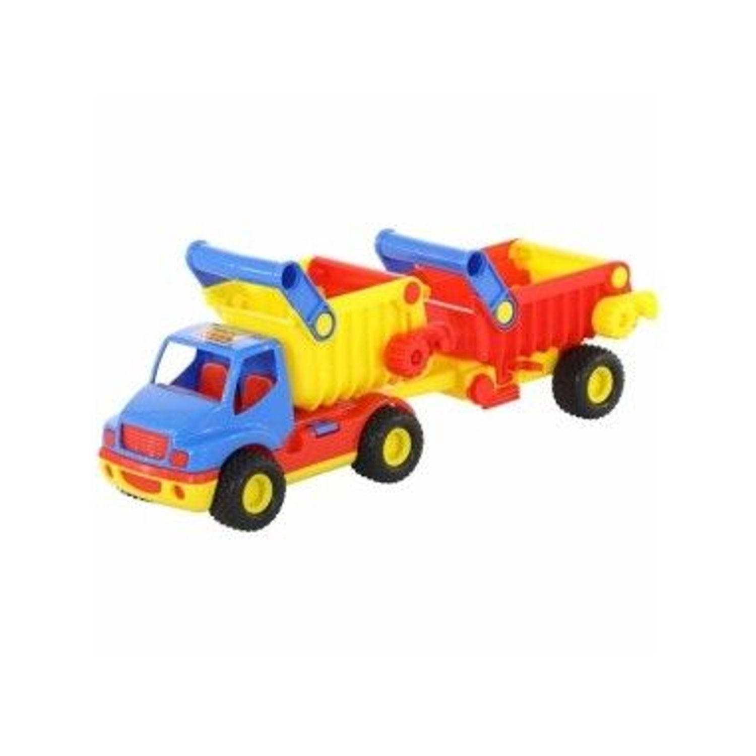 Basculanta cu remorca, pentru copii, ConsTruck, 50x14x19 Cm, Wader fotografia produsului