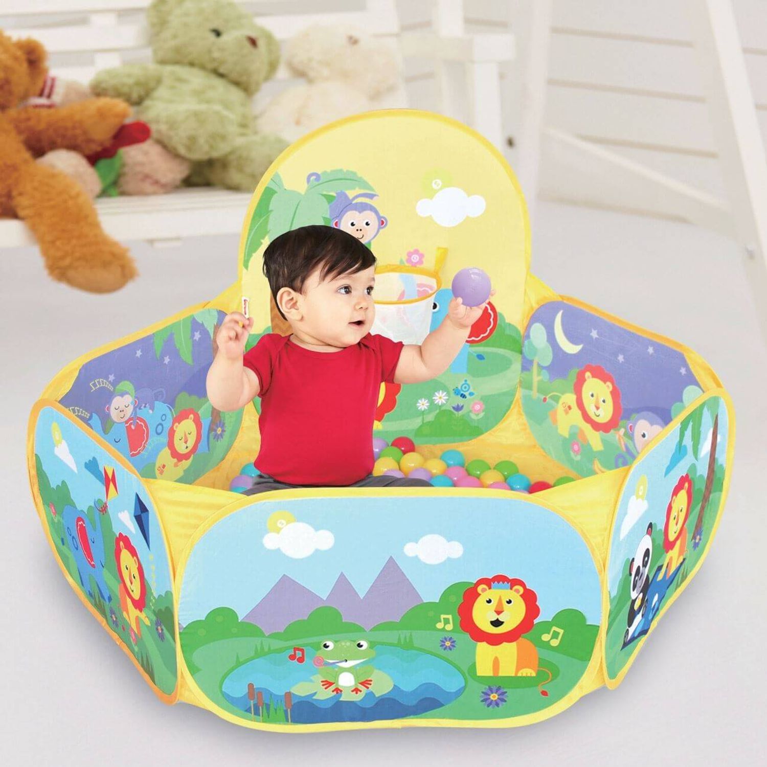 Set de Joaca Interactiv cu Bile Multicolore si Imagini cu Animale fotografia produsului View 3 L