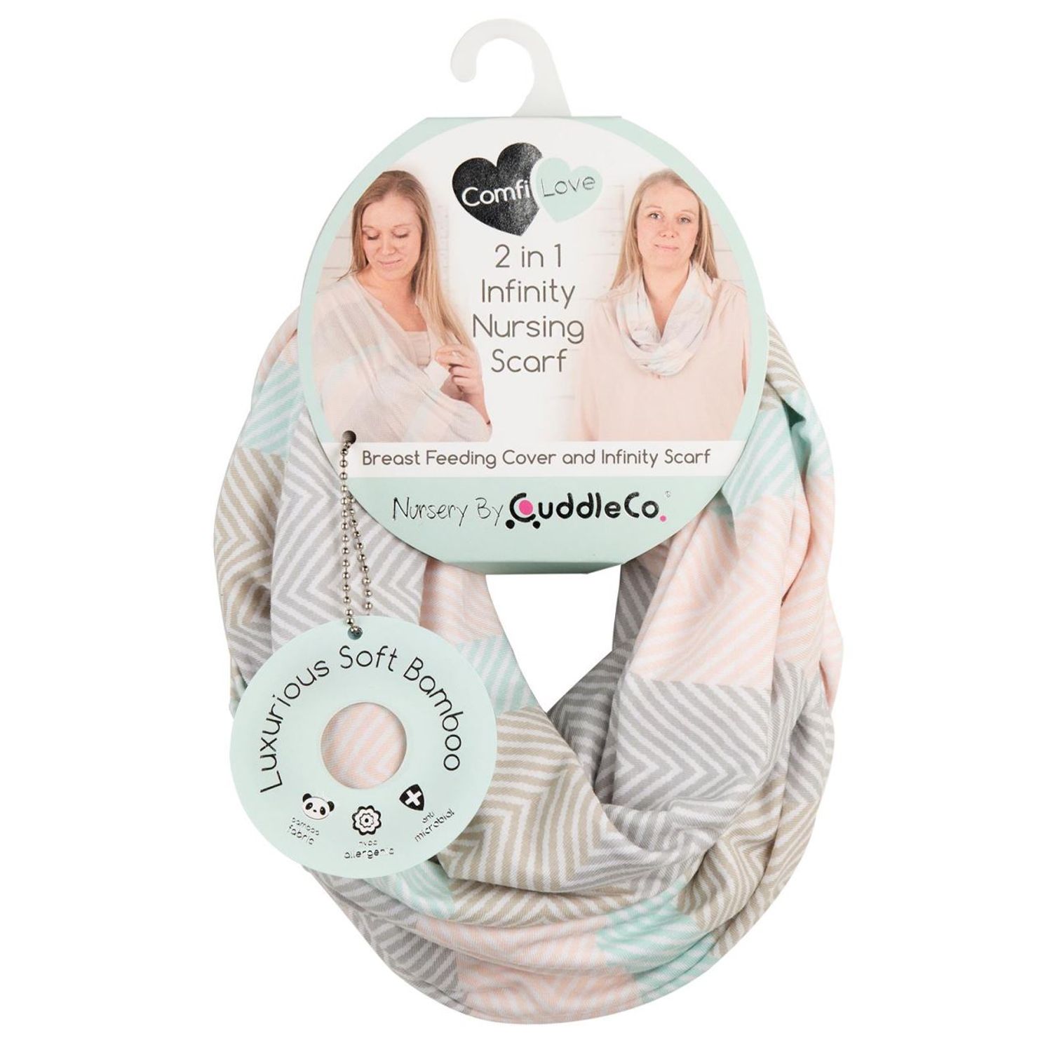 Esarfa pentru alaptare din bambus MCT Love Herringbone 844760 fotografia produsului