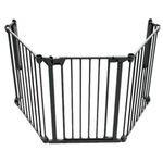 Tarc de siguranta modular cu 3 panouri, metal negru, MCT N93491 fotografia produsului