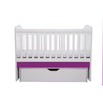 Patut MCT Como Balansoar - Alb cu Violet + Saltea Cocos 10 cm fotografia produsului View 2 S