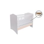 Patut MCT Como fara sertar - Alb cu Bej + Saltea Cocos 10 cm fotografia produsului