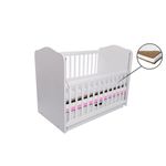 Patut MCT Como Balansoar culisant - Alb cu Roz + Saltea Cocos 7 cm fotografia produsului