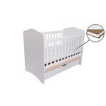 Patut MCT Como cu sertar - Alb cu Cappucino + Saltea Cocos 7 cm fotografia produsului