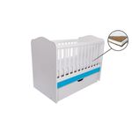 Patut MCT Como Balansoar - Alb cu Albastru + Saltea Cocos 7 cm fotografia produsului