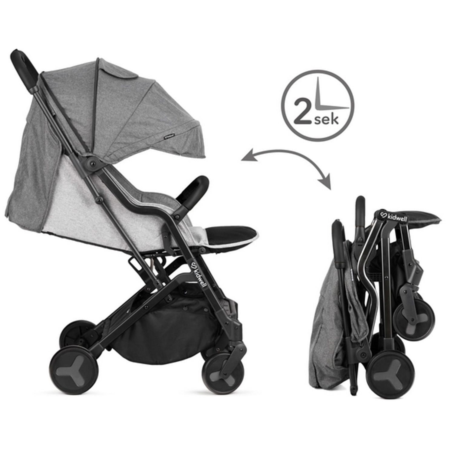 Carucior sport Kidwell Mavero Black fotografia produsului View 3 L