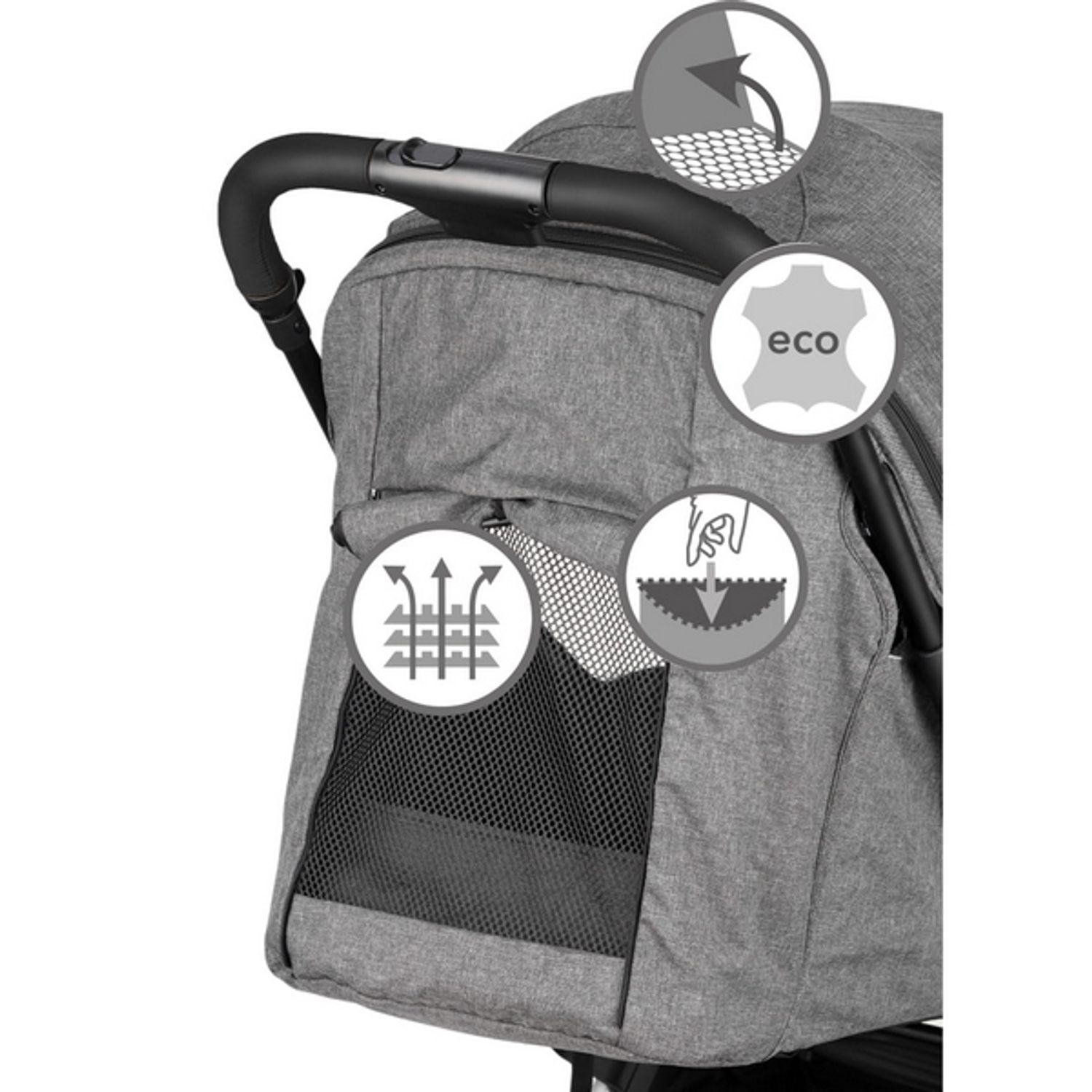 Carucior sport Kidwell Mavero Silver Black fotografia produsului View 10 L