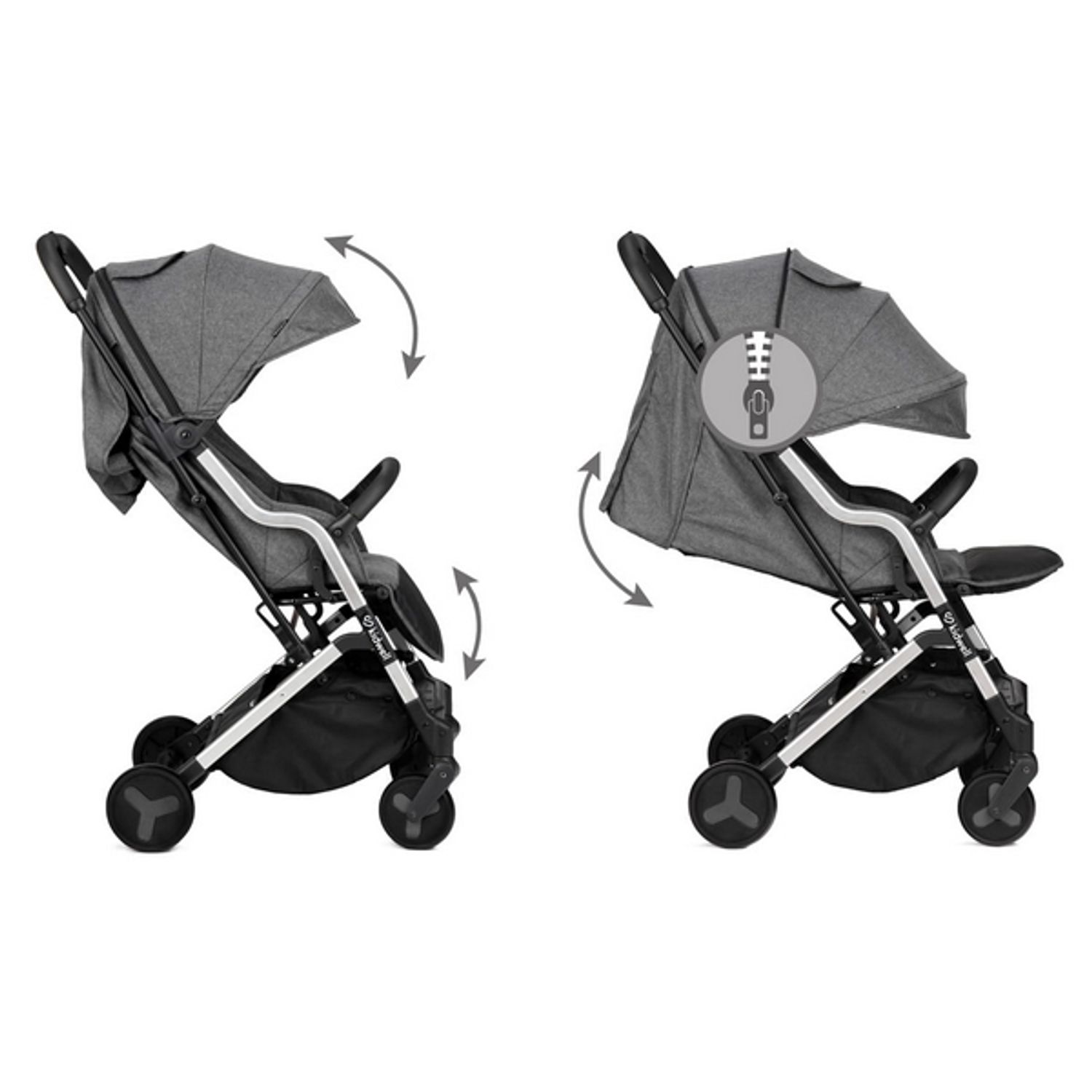 Carucior sport Kidwell Mavero Silver Black fotografia produsului View 6 L