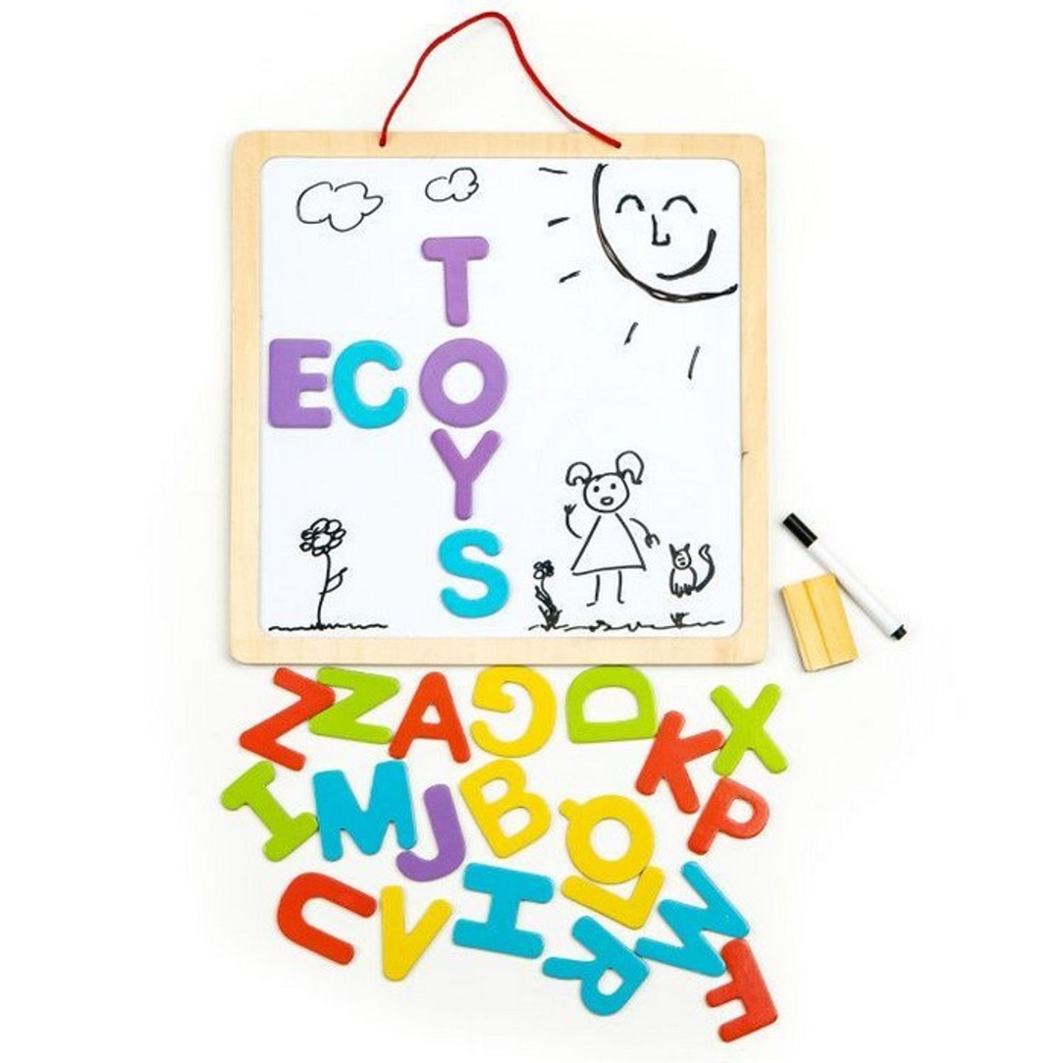 Tabla educationala 3 in 1 cu litere magnetice MCT ESC-W-018A fotografia produsului View 3 L