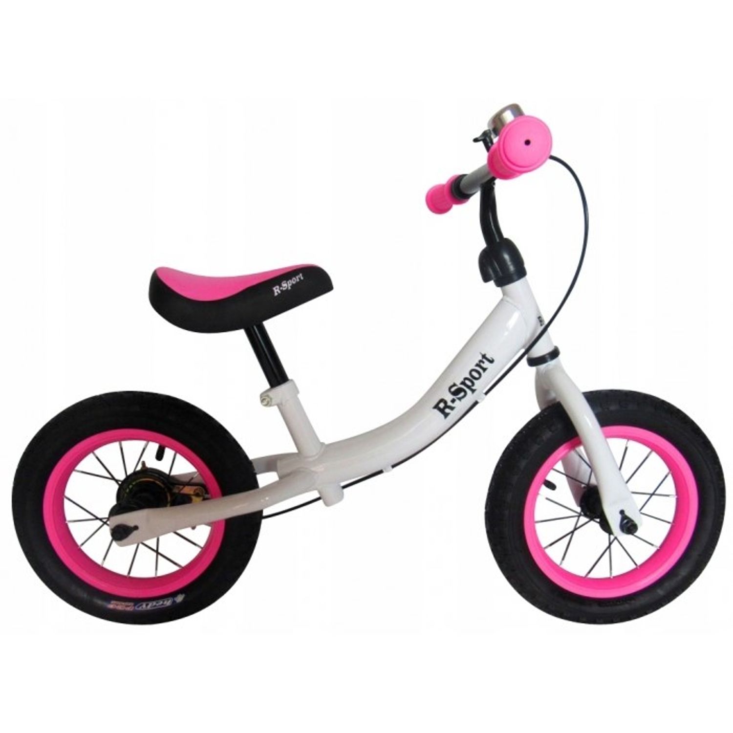 Bicicleta fara pedale MCT R3 - Alb - Roz fotografia produsului View 2 L