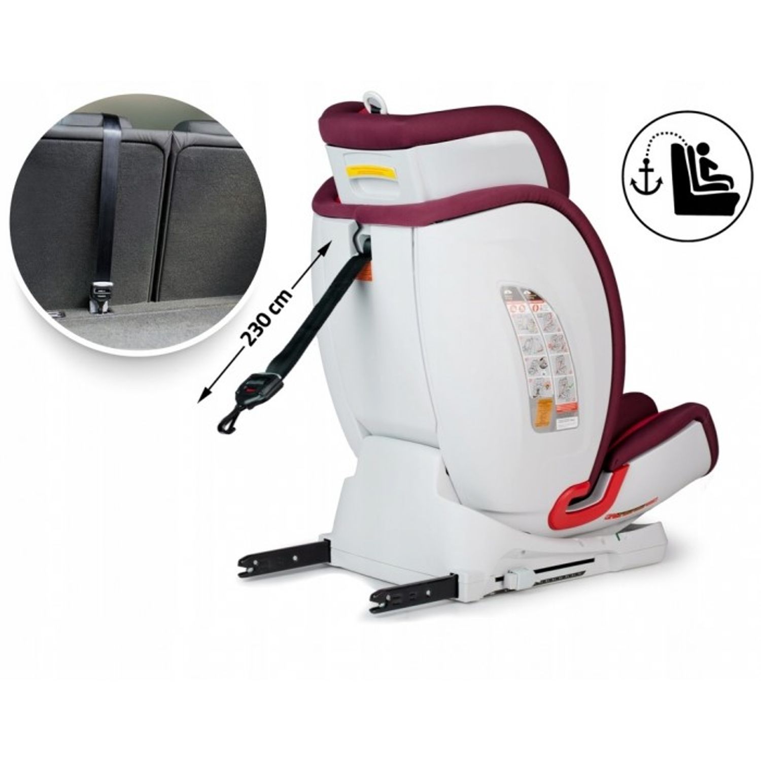 Scaun auto 9-36 Kg cu ISOFIX MCT Reno - Rosu fotografia produsului View 6 L