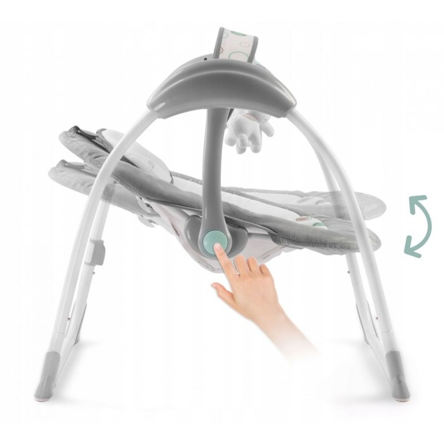 Leagan electric cu muzica MCT 7321 - Gri fotografia produsului View 3 L