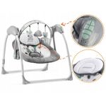 Leagan electric cu muzica MCT 7321 - Gri fotografia produsului View 4 S