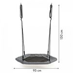 Leagan pentru copii hexagonal, tip cuib de barza, suspendat, MCT MIR6023 - Gri fotografia produsului View 3 S