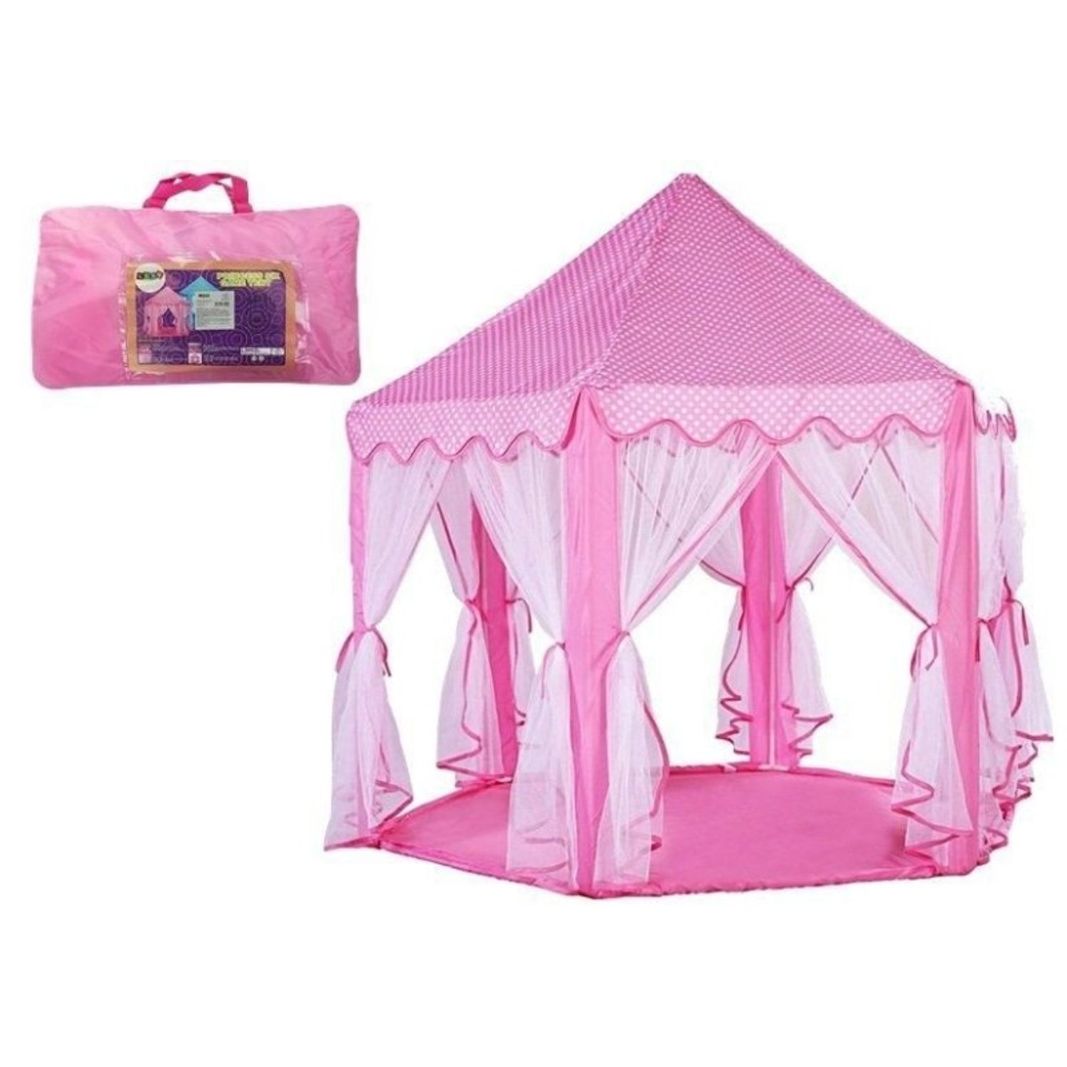 Cort de joaca pentru fetite printese, roz MCT 7186 fotografia produsului View 3 L